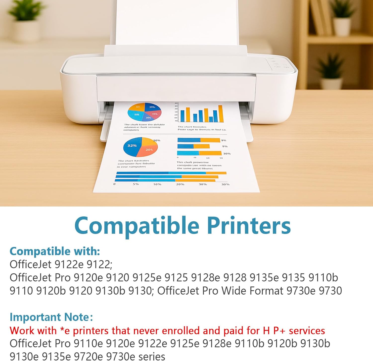 936e Ink Cartridges Compatible Replacement for HP 936 XL 936XL Black Fit for OfficeJet 9122e Pro 9120 9120e 9125 9125e 9128e 9135e 9110b 9120b 9130b, Wide Format 9730e 9730 Printer (2-Pack, Black)