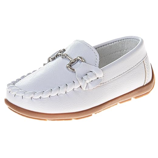Josmo Boys Moccasin Driving Loafers - Casual Dress Penny Slip On Boat Shoes (Toddlers - Little Kids - Big Kids)