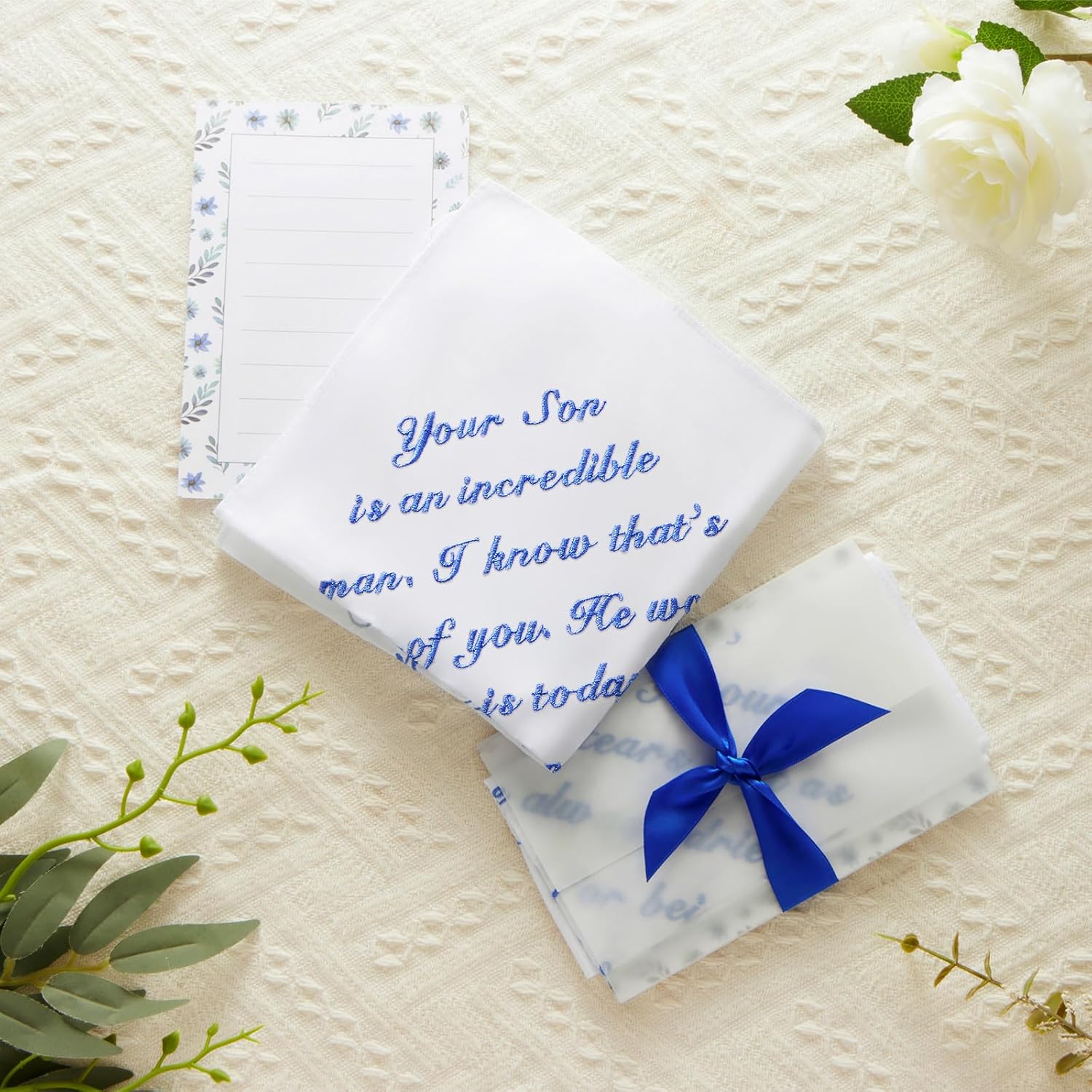 Wedding Handkerchief - Something Blue for Bride on Wedding Day - Bridal Weddings Hankie - Image 6
