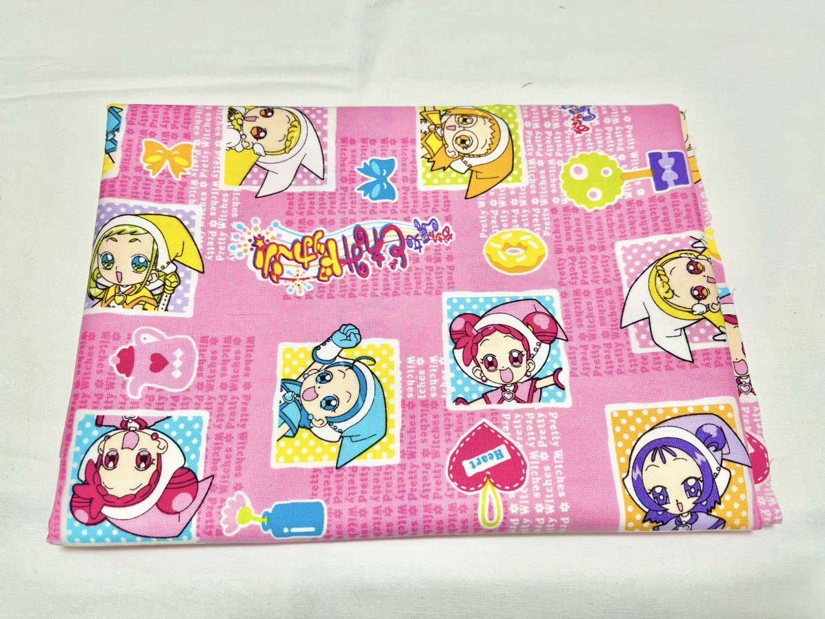 Amazon | おジャ魔女どれみ ドッカ〜ン プリント生地 当時物 102×100