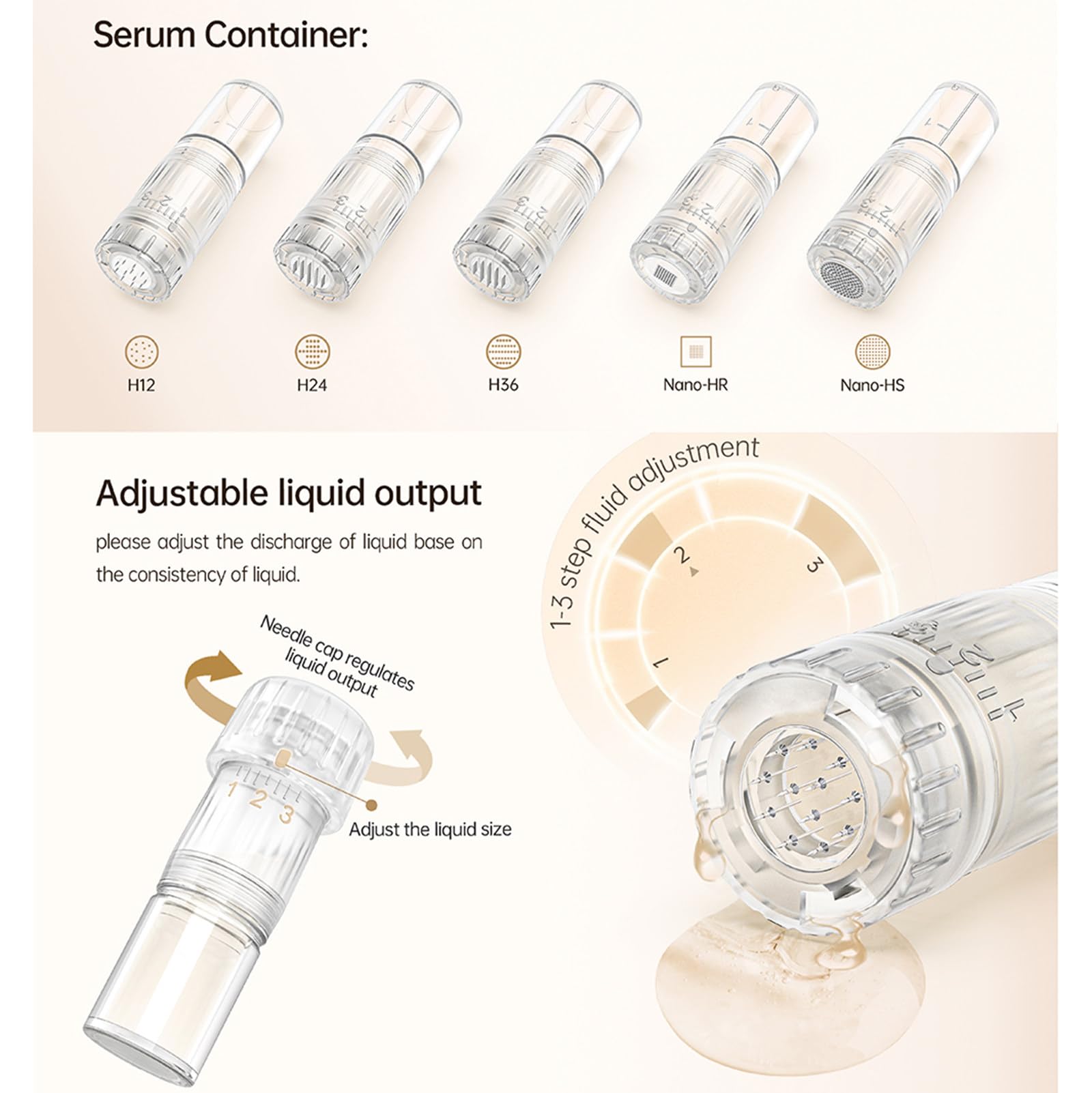 Microneedling-Pen mit 6 Geschwindigkeitsstufen B | EMS-Mikrostrom &automatische Serum-Infusion,30 Ersatzkartuschen,LED-Beauty-Tool für revitalisiertes und verfeinertes Gesicht