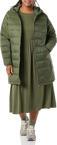 Miniatura 4 de Tienda Essentials - Abrigo acolchado, ligero y resistente al agua con capucha para mujer, disponible en talla extragrande