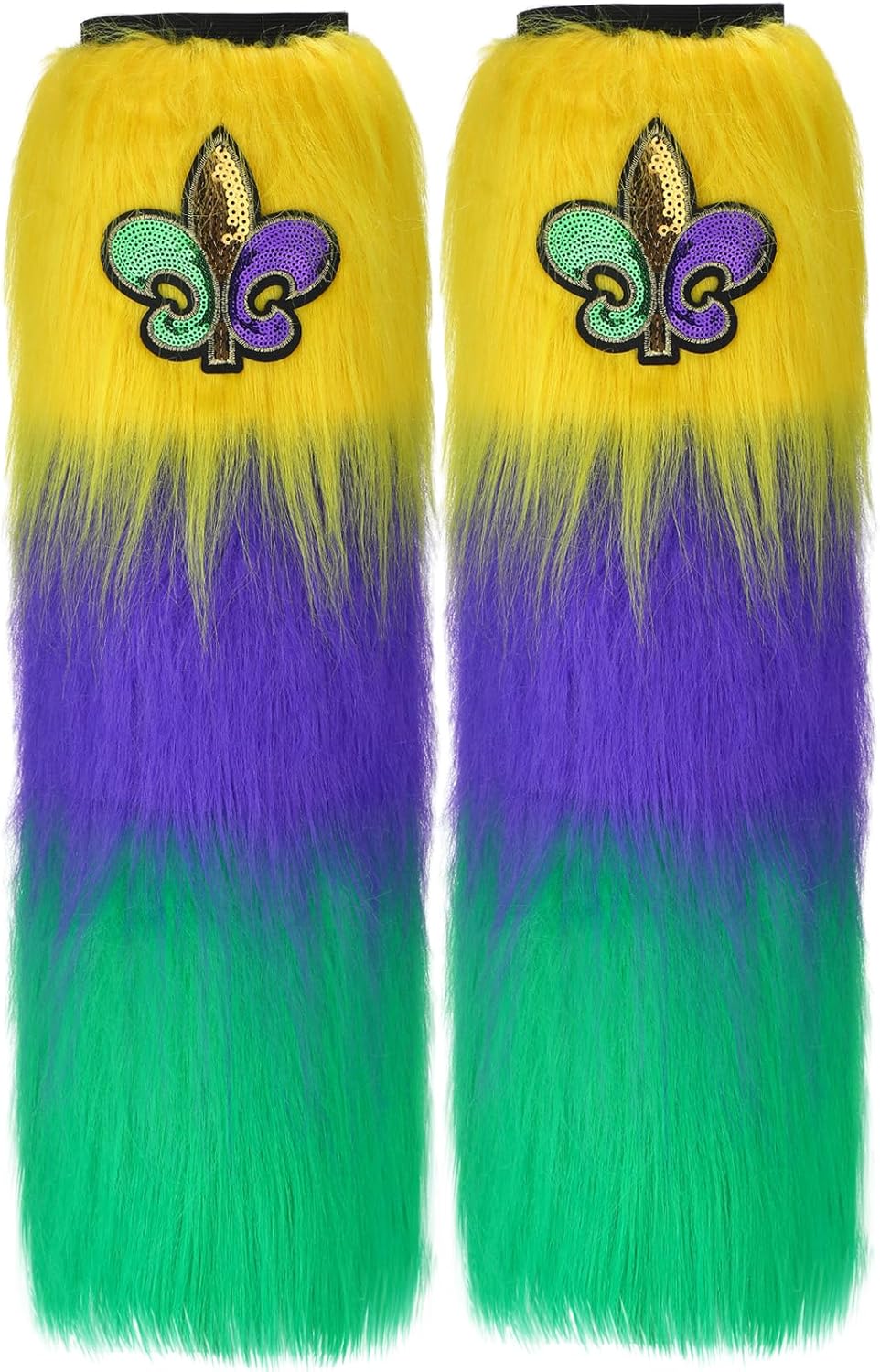 Mardi Gras Leg Warmers Set Mardi Gras Outfit Accessories with Sequin Lily Pattern Masquerade Accessories Holiday Party Costume Supplies Unisex