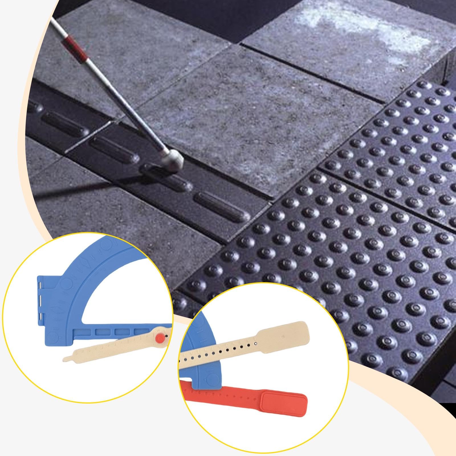 Kątomierz braille'owy, narzędzie matematyczne do geometrii, linijka, artykuły piśmiennicze, instrument do rysowania, materiały edukacyjne, narzędzie edukacyjne do biura i