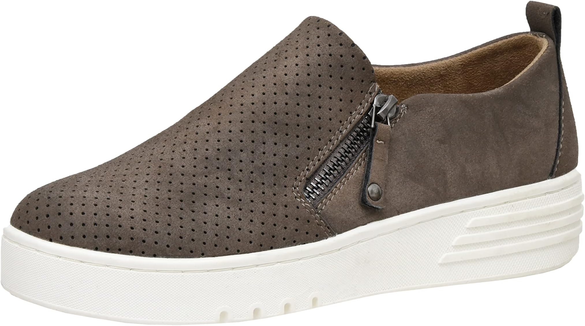 CUSHIONAIRE Women's Nissa Casual Zipper Slip on with +Memory Foam & Wide Widths Available