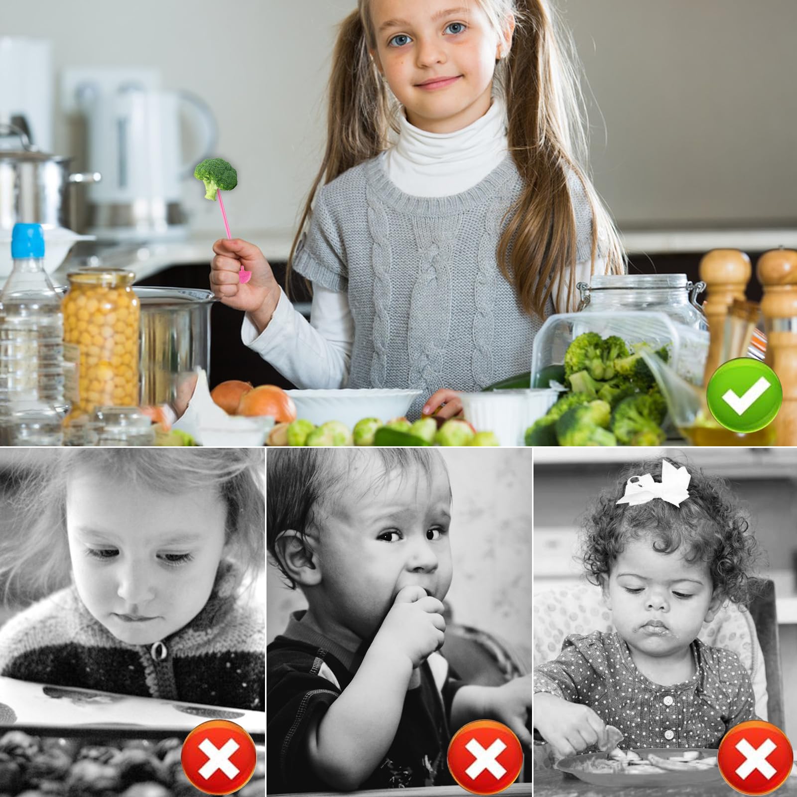300 forchette da frutta per bambini, spiedini per fingerfood per bambini, in plastica, per cibo, forchetta da frutta, spiedini, decorazione per torte, riutilizzabili