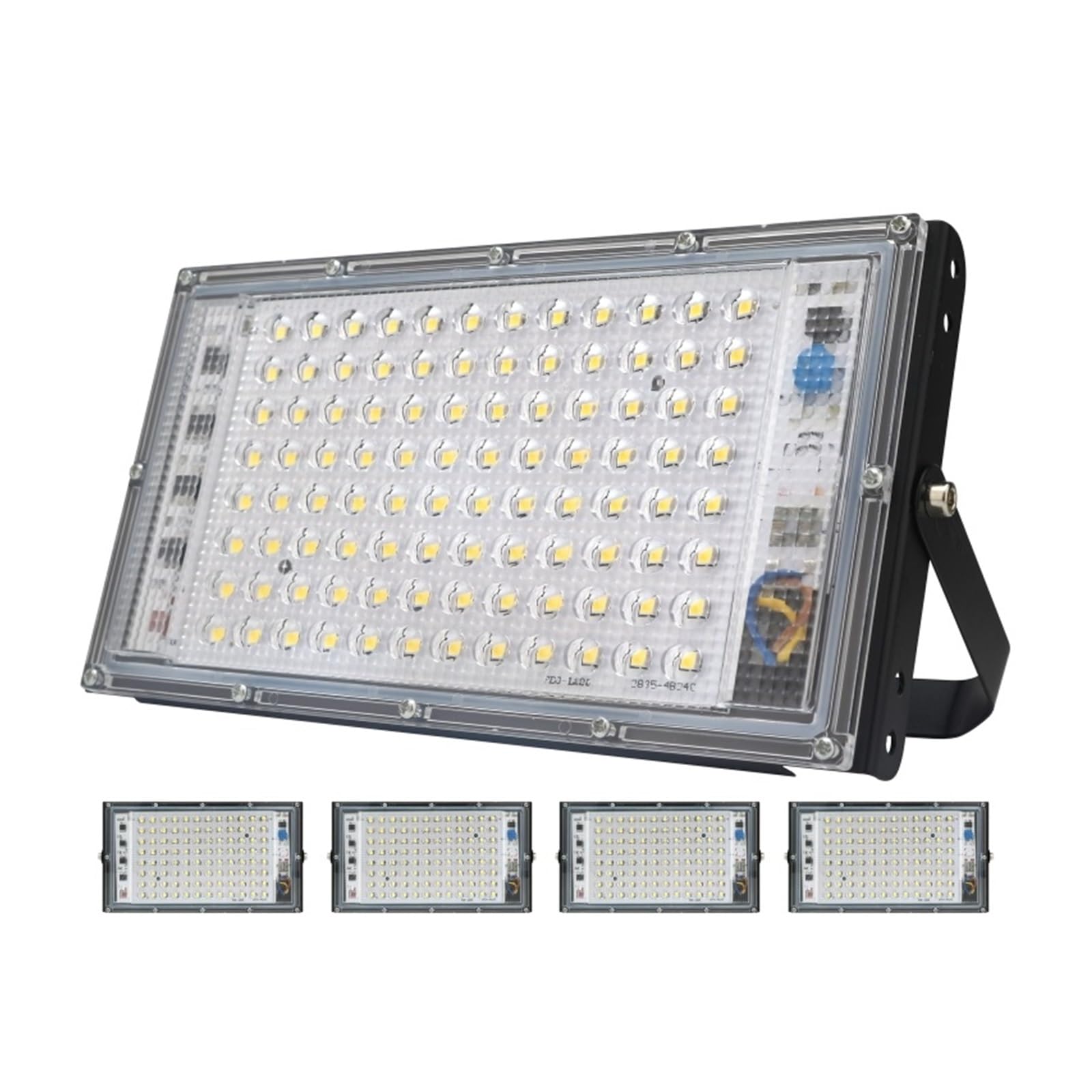 Naświetlacz LED Zewnętrzny, 4 sztuk/partia 100W Led światło halogenowe reflektor zewnętrzny reflektor IP65 wodoodporna lampa uliczna LED oświetlenie krajobrazu dla Maksymalnej Wydajności