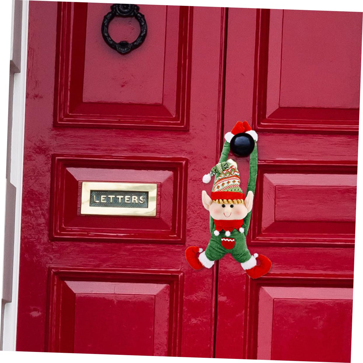 NOLITOY 2stücke Rote Weihnachts-Elfen Türdekoration Kreative Vorhangklammern Mit Lustigem Design Langlebig Und Vielseitig Für Fenster Türen Bäume Weihnachtliche Deko Für Drinnen Und Drauße