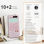 Scientific Calculator Compatible with FC-991ES Plus-2nd Edition Scientific Calculator with 417 Functions for Back to School Supplies Students Teachers Business Office Home(Pink)