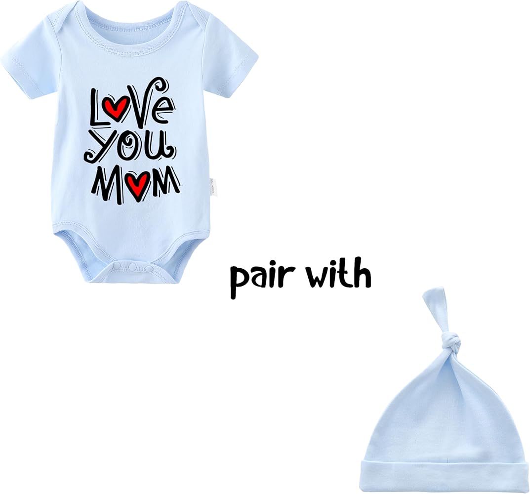 Culbutomind Body Bébé Jumeaux J'aime Ma Grand-mère Grand-père Naissance Vêtement Fille Garçon Cadeaux Manches Courtes Jumeau Pyjama Avec Bonnet(white Grandma 3m