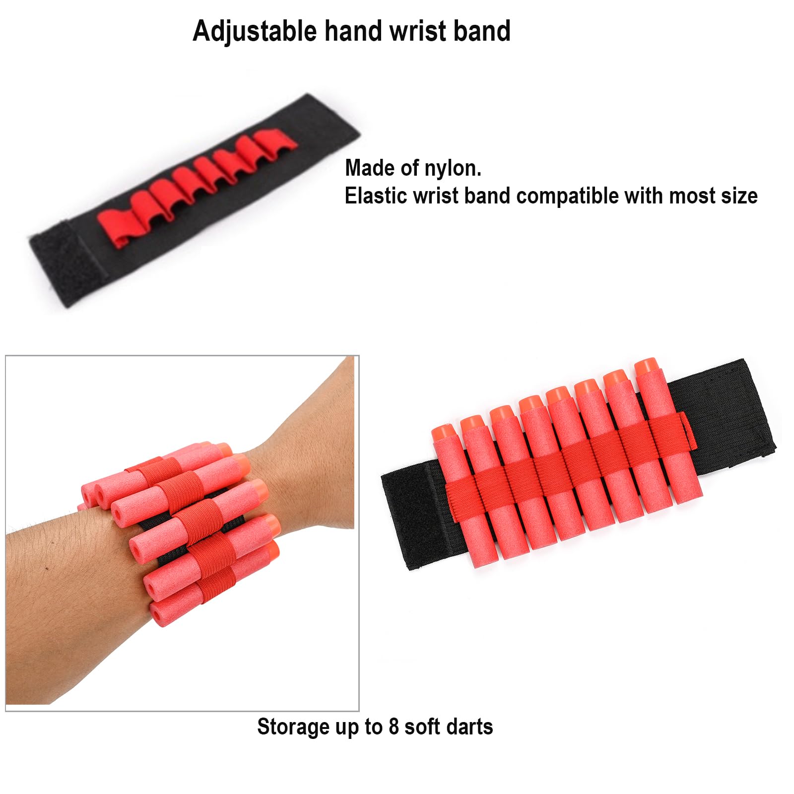 LUUFAN Kit gilet tattico con cerniera per pistole Nerf con freccette di ricarica, cinturino da polso, clip di ricarica, maschera tattica e occhiali protettivi per ragazze, festa di compleanno, regalo
