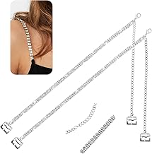 CURATED CART Adjustable Rhinestone Bra Straps for Women - Non-Slip Bling Shoulder Straps - Sexy Crystal Dress Accessories - Replacement for Wedding, Party Outfits and Beachwear