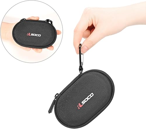 Vista 6 de RLSOCO Estuche de transporte para Logitech Pebble Mouse 2 M350s Slim/POP/Pebble Bluetooth Ratón inalámbrico con llavero (negro)