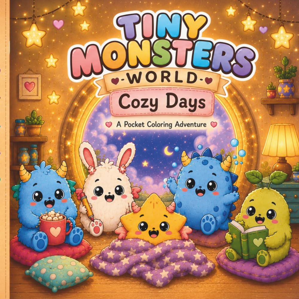 Tiny Monsters World: Cozy Days: A Pocket Coloring Adventure (Tiny Monsters World Adventures)