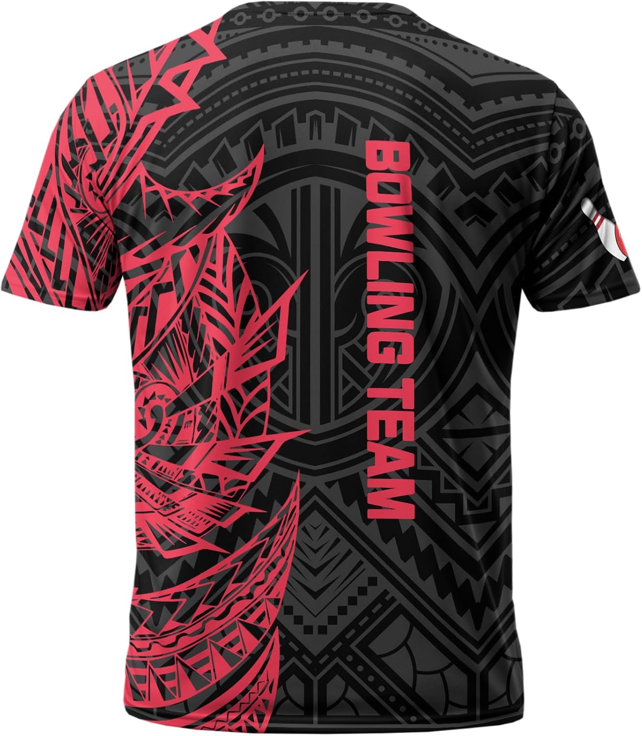 Men's Bowling Short Sleeve Tshirt Personalized Unique Pattern Bowling Ball Tee Shirt for Bowling Team Print Bowling Clothing