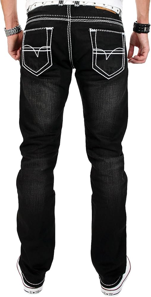 Pantalones Vaqueros Para Hombre Pantalones Elásticos Lavados Con Panel De Cierre De Cremallera Casual De Nueva Moda Odeerbi Odb177774