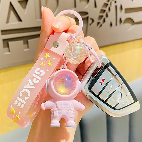Vista 9 de KHIOPNT Cute Astronaut Keychains Space Key Chain with Sunset Light, Cool Outspace Keychains Pendant Car Keychains Wallet Gift