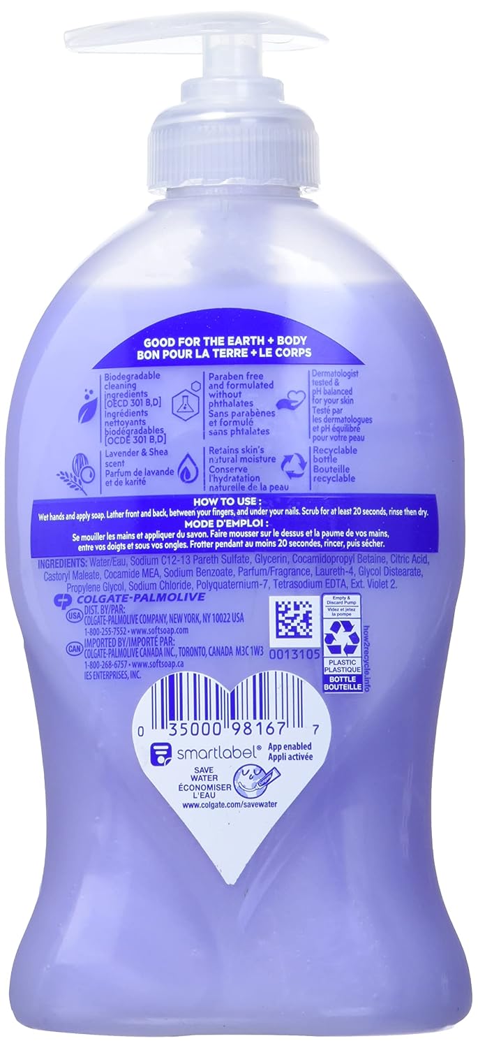 Softsoap Deeply Moisturizing Liquid Hand Soap, Shea Butter, Lavender, 11.25 Fl Oz