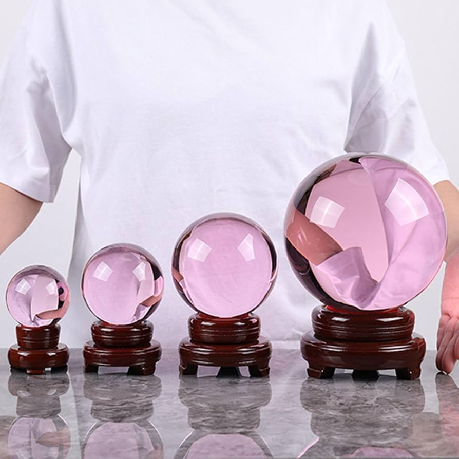 Amazon.co.jp: クリスタルボール 木台座付き 水晶玉 大きい