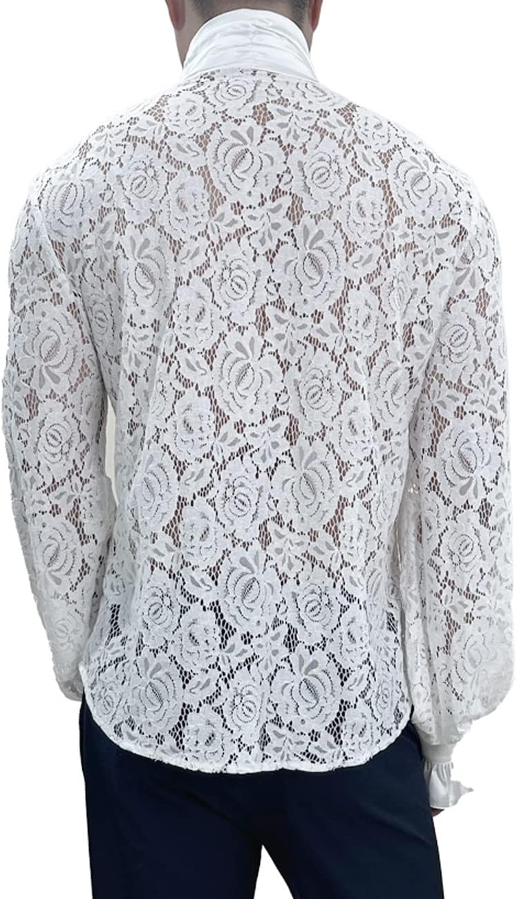 Mens Pirate Vampire Shirt Renaissance Victorian Medieval Gothic Shirt - Image 3