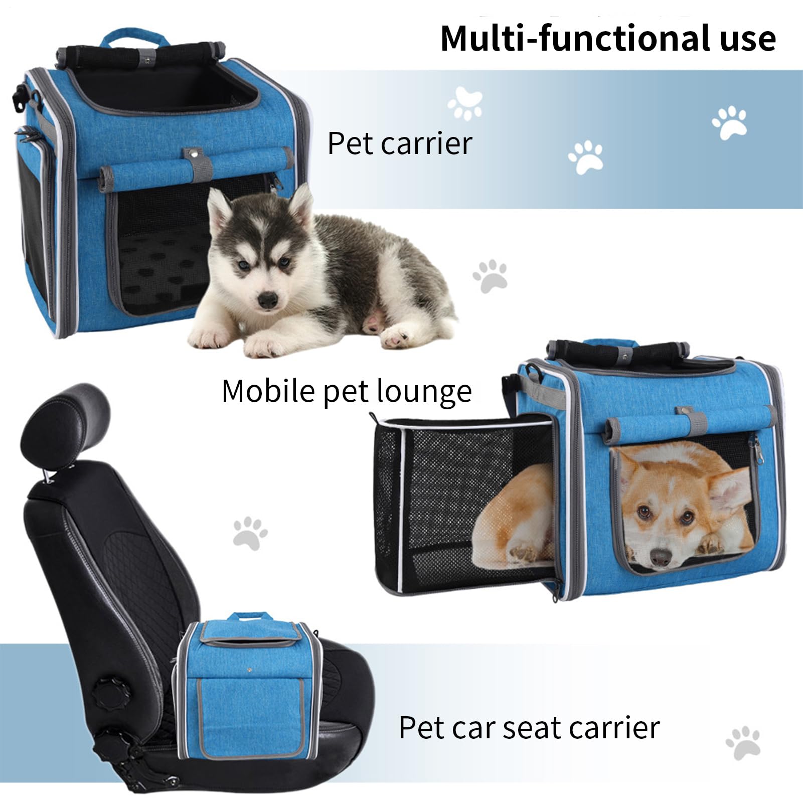 Hund Fahrradkorb Fahrrad Hundekorb Vorne | Einstellbare Tasche Rucksack Belüfteter Transportbeutel Für Transport Ausflug Radfahren Camping Wandern