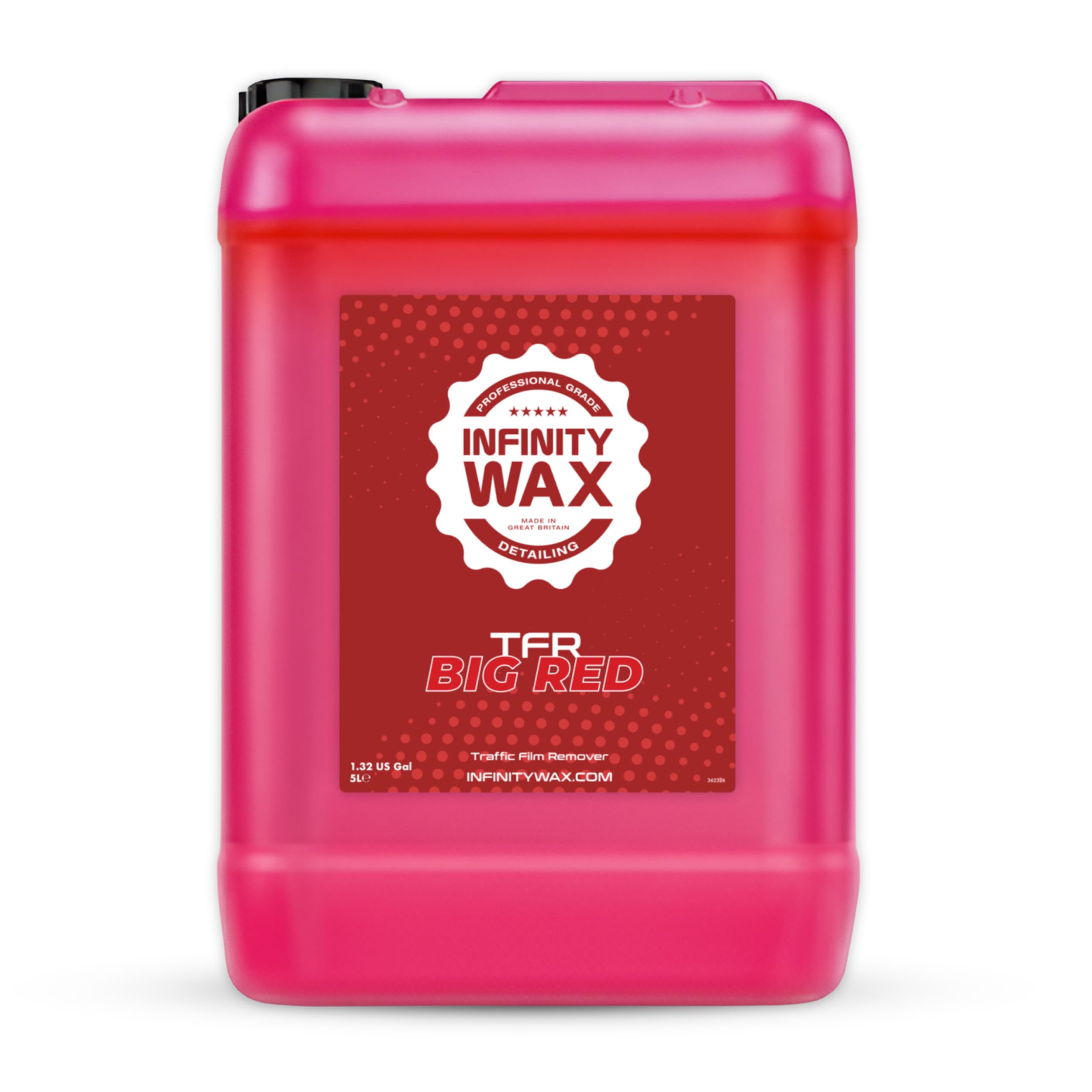  - Infinity Wax Big Red Traffic Film Remover Ultra Concentrated Cleaner 5L Icltfr5L