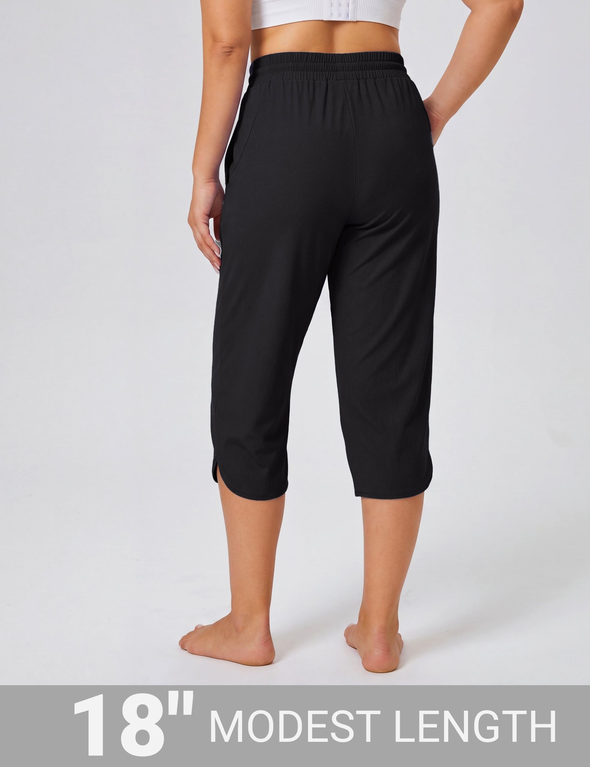 FitsT4 Sports Capris de bain pour femme 45,7 cm à séchage rapide UPF 50+ avec poches en maille
