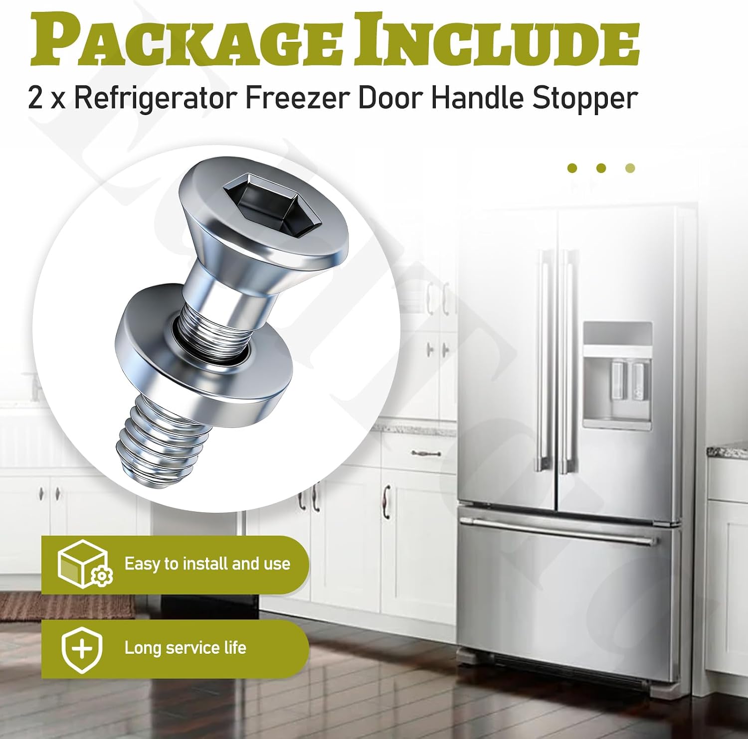 2 Pack MJB63190002 Refrigerator Freezer Door Handle Screw Compatible with LG Refrigerator