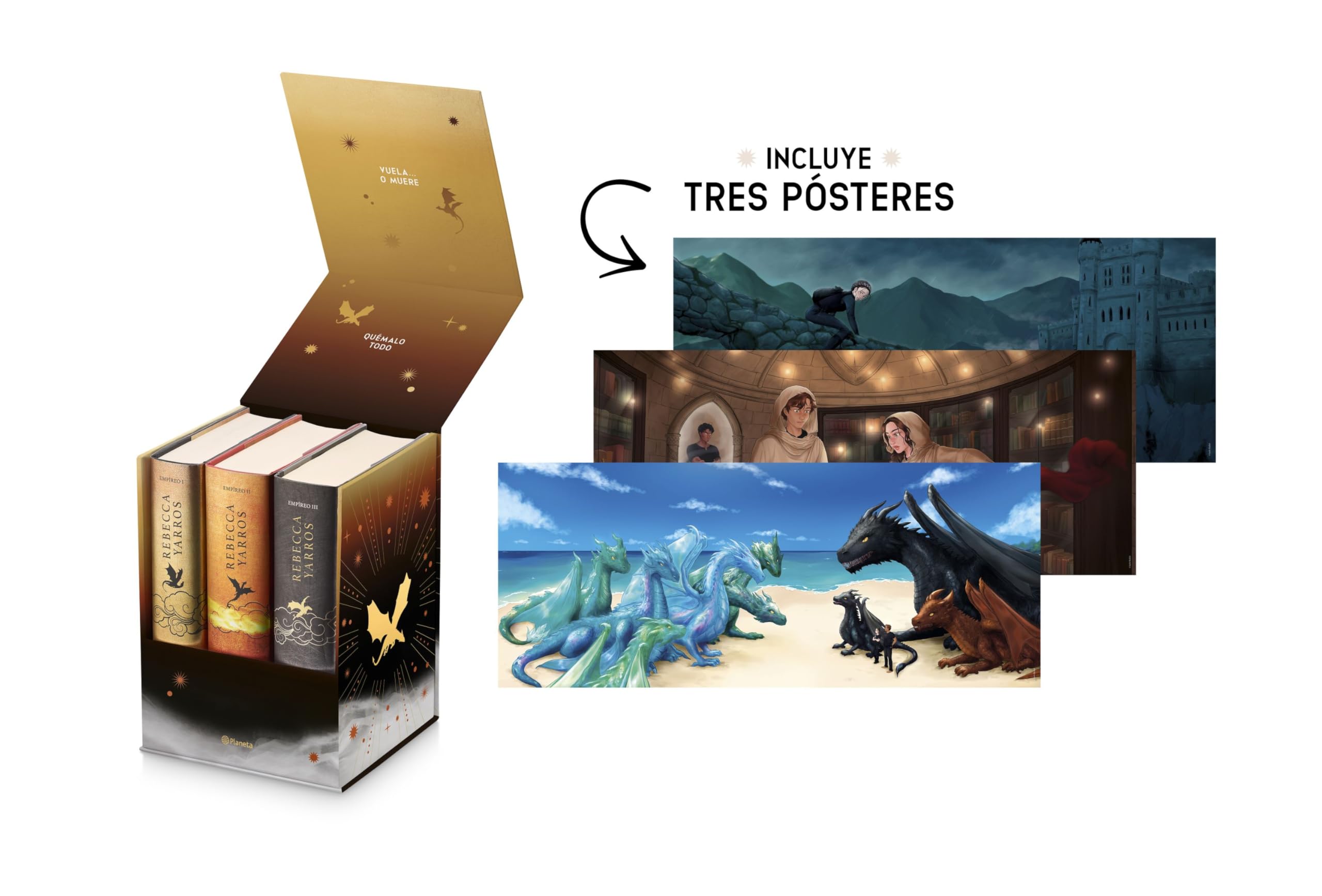 Estuche premium Serie Empíreo: (Alas de sangre + Alas de hierro + Alas de ónix) (Planeta Internacional)