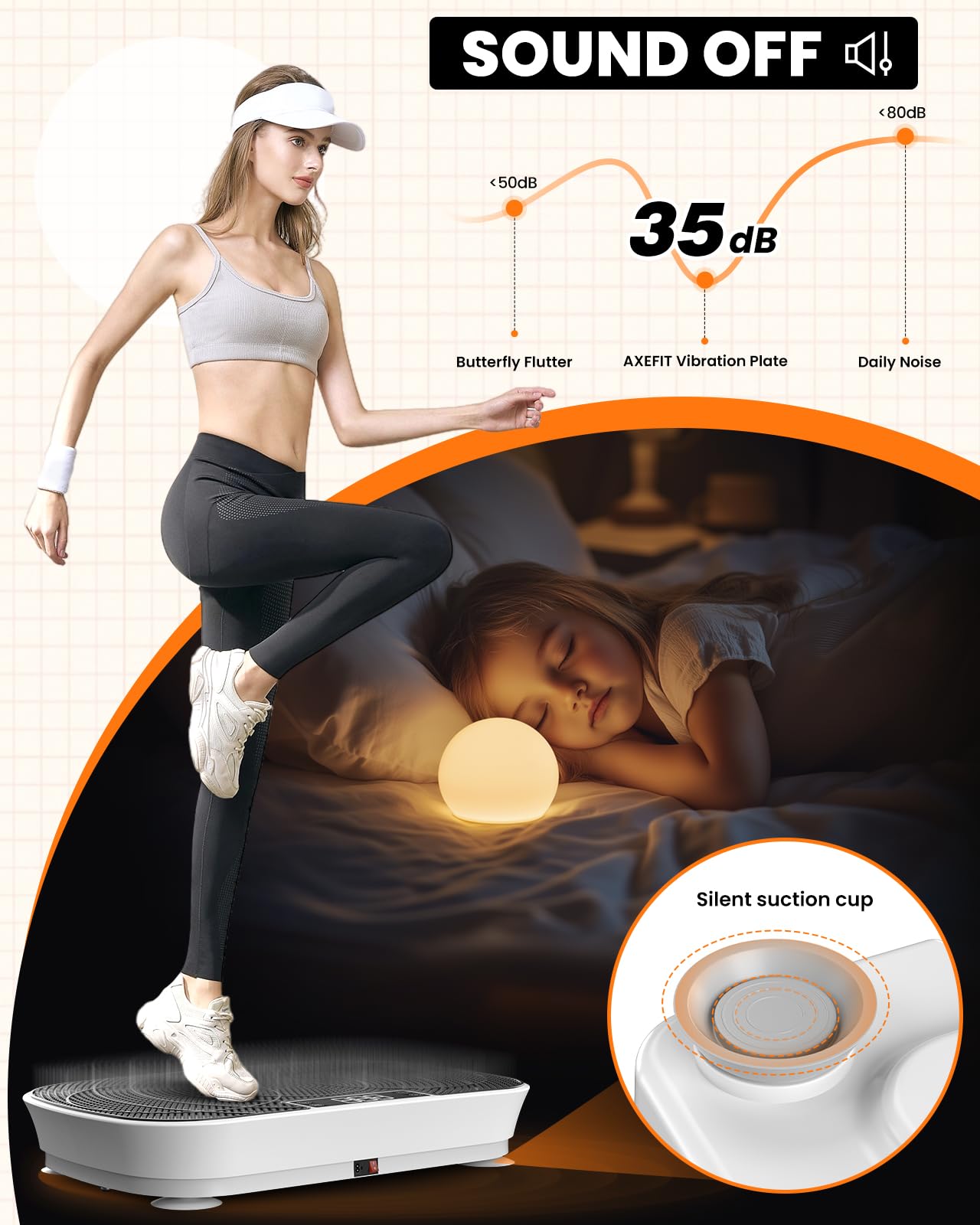 Vibration Plate Exercise Machine - Bluetooth Music & 400LBS Capacity Vibration Plate for Lymphatic Drainage & Weight Loss with 99 Speed Levels, Whole Body Vibration Plate for Home Fitness