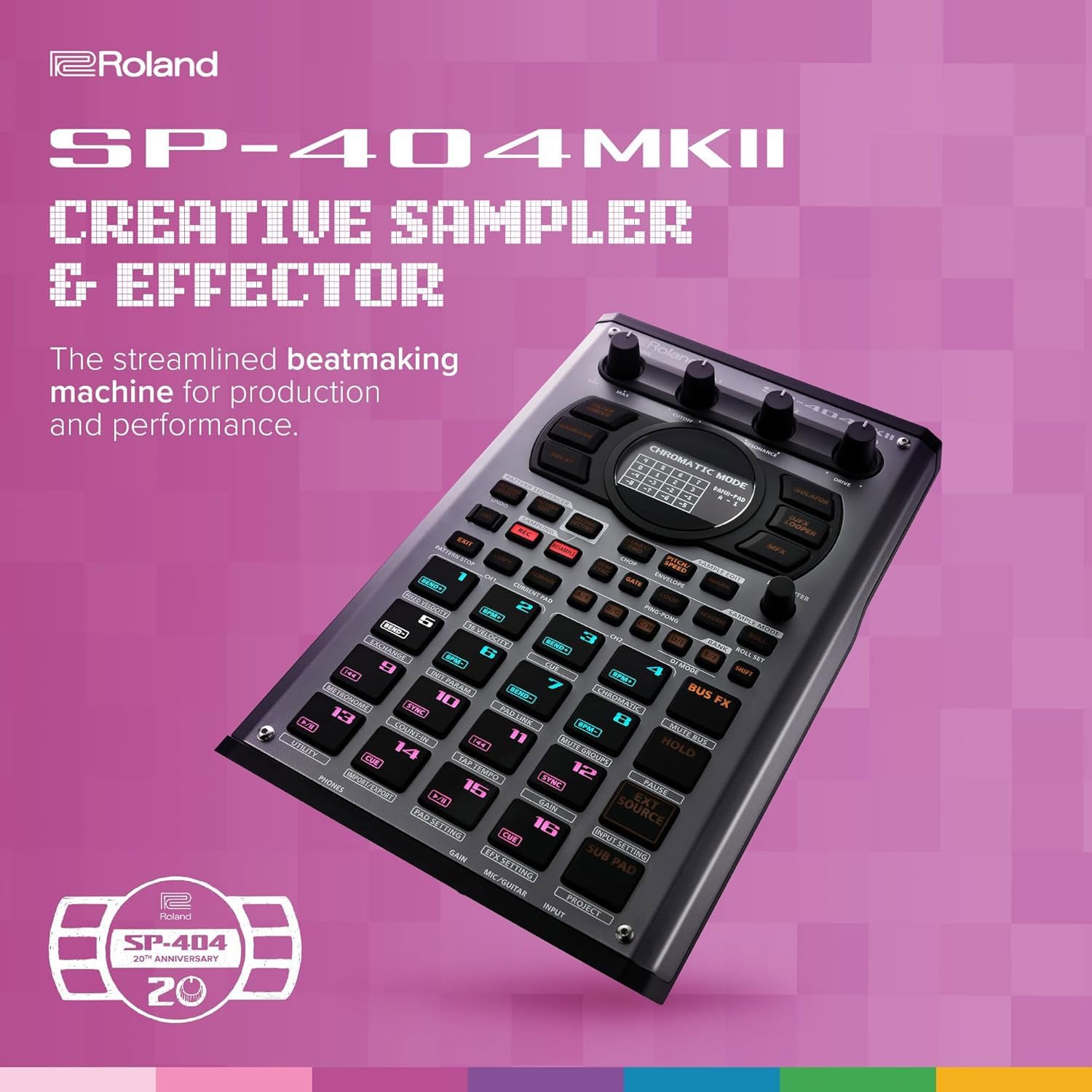 Roland SP-404 MKII Sampler mobiler Sequencer mit keepdrum Kopfhörer