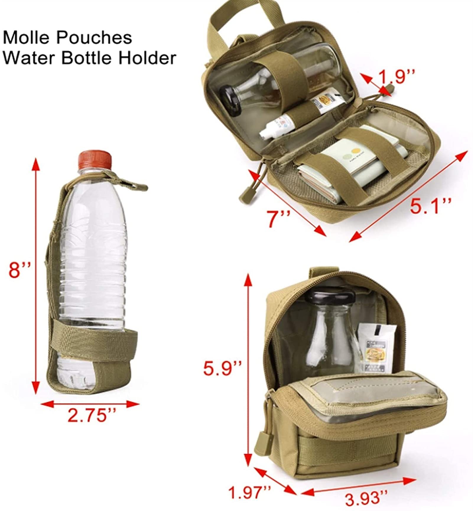 Arnés Táctico para Perros Ajustable con Correa Extensible, Arnés De Pecho para Perros De Servicio, Arnés para Perros De Adiestramiento Al Aire Libre con 3 Bolsillos Extraíbles