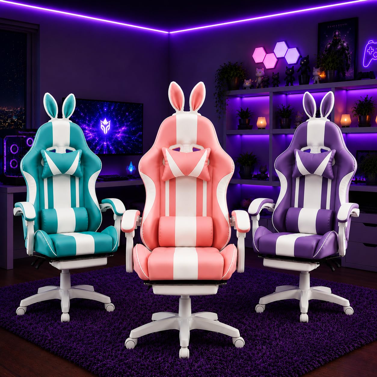 Tonton cadeira gamer com orelhinhas