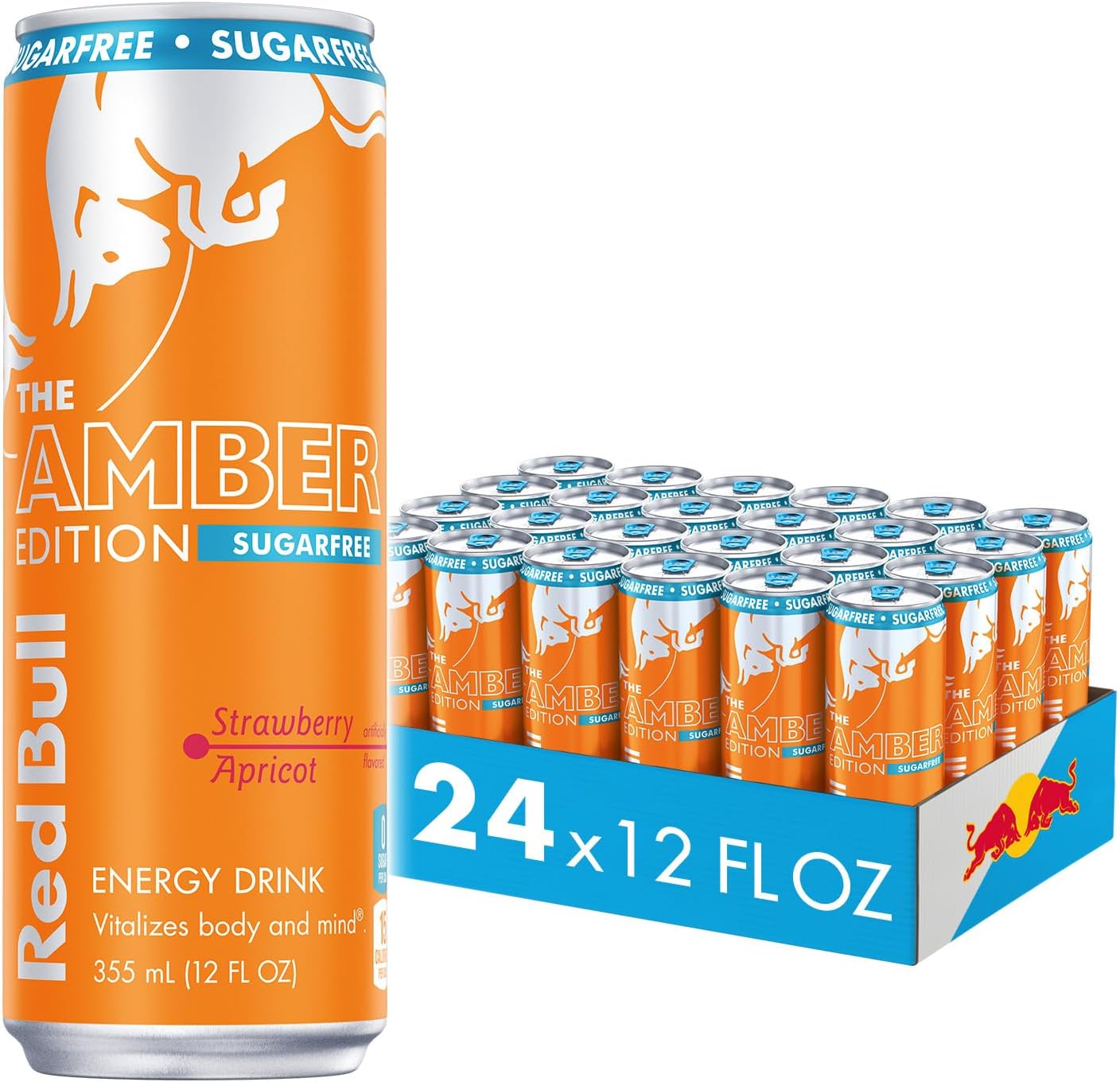 Amazon.com: Red Bull Amber Edition Sugar Free Energy Drink, Strawberry ...