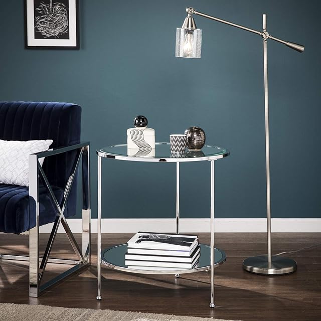 Southern Enterprises Risa End Table, Metallic