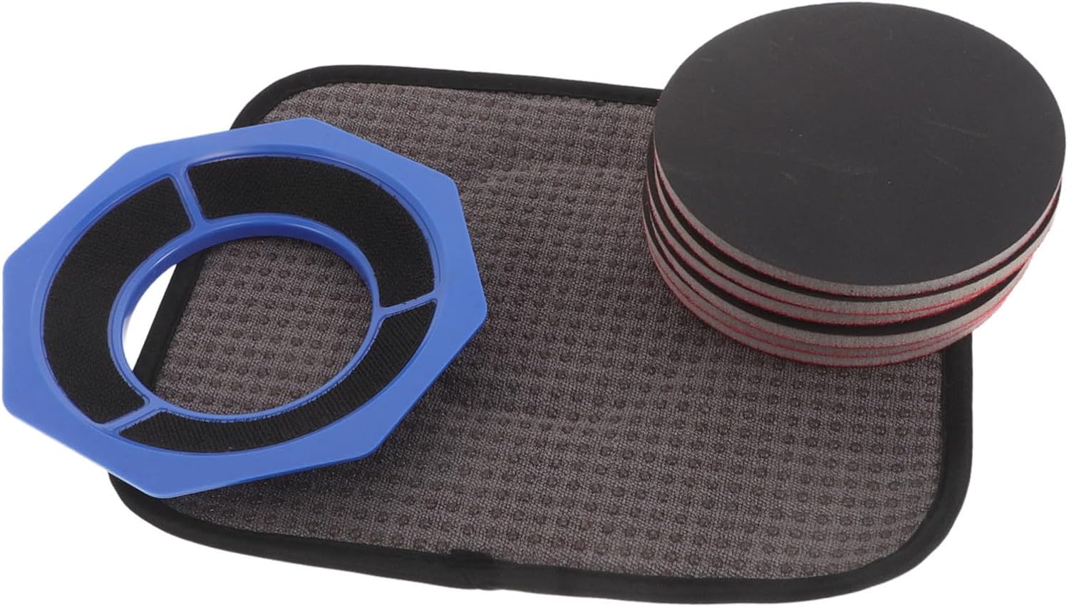 PRETYZOOM Bowling Ball Polishing Stand Kit with Abs Base and Microfiber Towel, Intuitive Assembly for On-the-go Ball Care and Home Use, Includes Multiple Sanding Pads for Surface Restoration