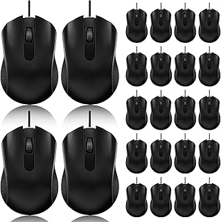 60 Pack Wired Mouse Bulk Computer Mouse Wired with Ergonomic Design Computer Mice Plug and Play USB for Students, Teachers Multi Device Compatibility for Classroom, Home, Office, Remote Work (60)