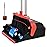 Tiumso Upgrade Broom with Dustpan Combo Set, Broom and Dustpan Set with 51\'\' Long Handle, Dust Pan and Brooms, ZeroGap Lip, Self-Cleaning Dustpans Teeth for Lobby Kitchen Restaurant - Black and Red