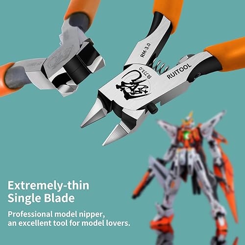 Miniatura 9 de RUITOOL Pinzas de modelo, herramientas de modelo para principiantes para reparar y arreglar modelos de plástico, agarre antideslizante ultrafino de