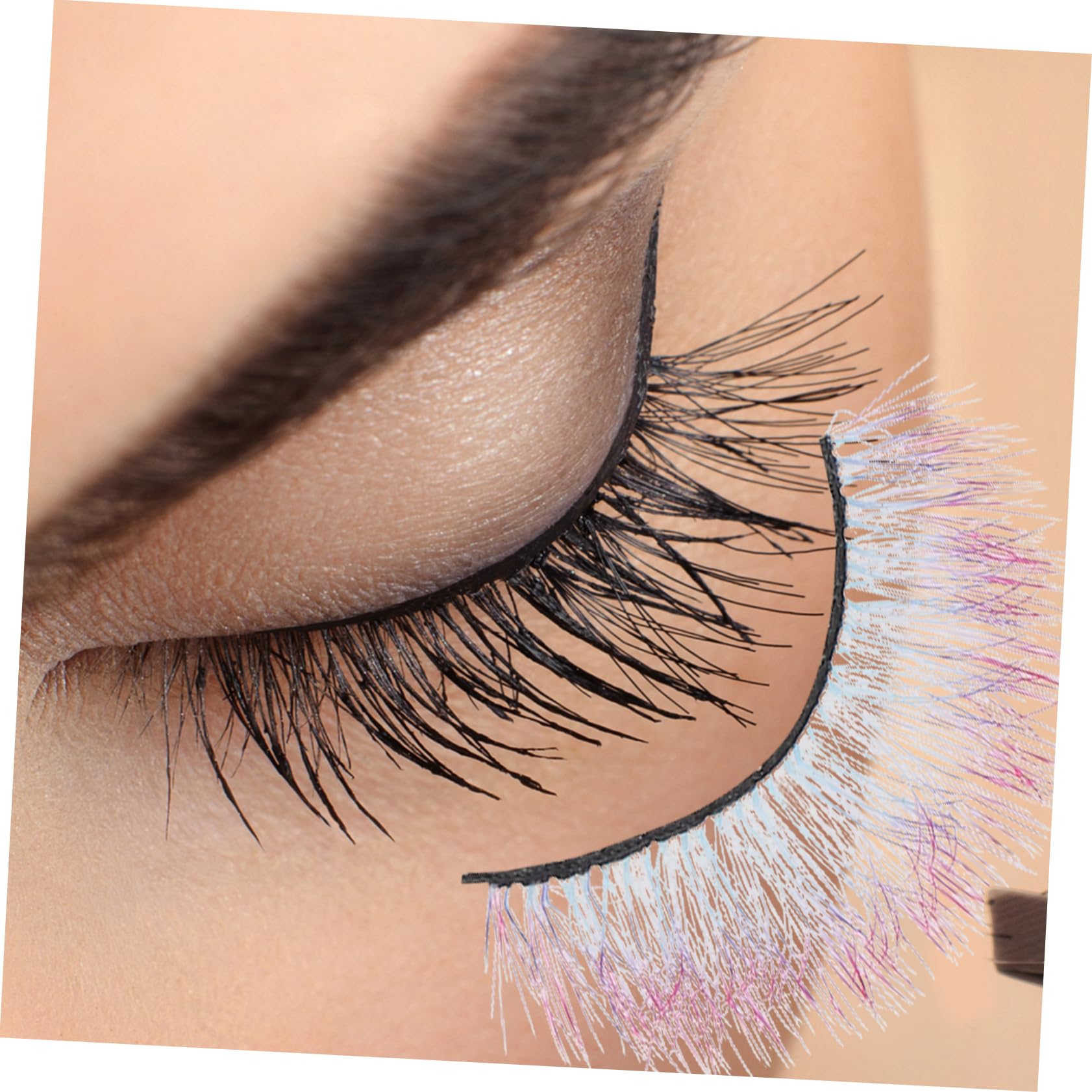 MAGICLULU 25pares Pestañas Postizas De Color Para Cosplay y Lashes Makeup Pestañas Artificiales Para y Fotografía