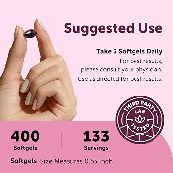 Hair Skin and Nails Vitamins for Women & Men, 400 Softgels, 133-Day Supply