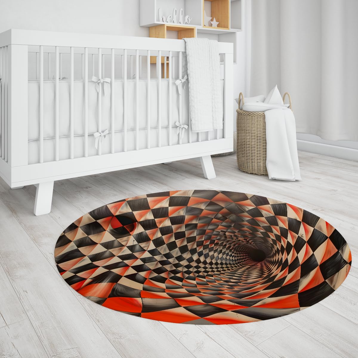 Tunel 3D iluzja okrągły dywan kreatywny dywan koło 160 cm