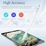 Active Stylus Pens for Touch Screens, Rechargeable Universal iPad Pencil, Fine Point Stylus Pen for iPad/iOS/Android/iPad Air/Pro/Mini/iPhone/Samsung and Other Smartphone (White)