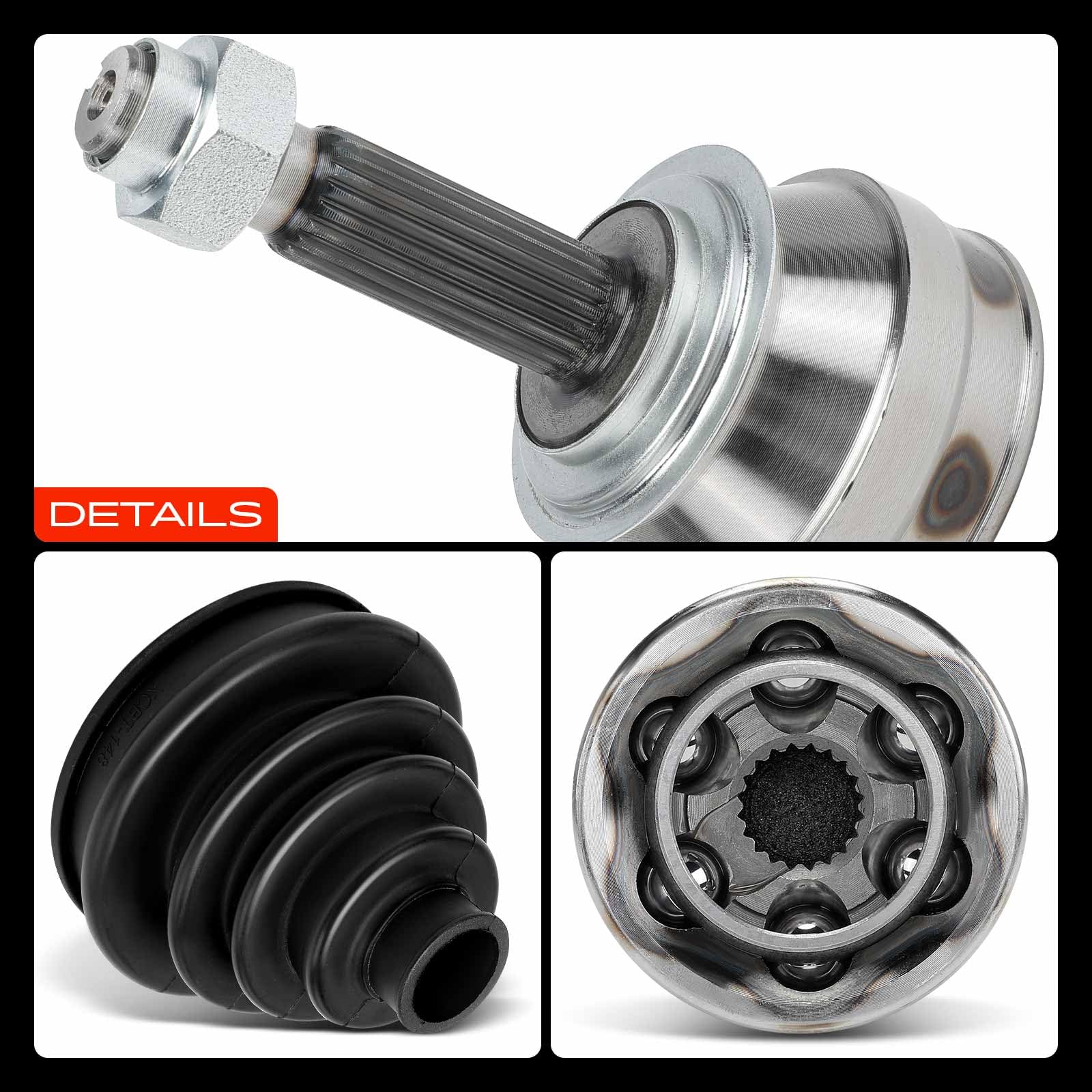Frankberg Kit Giunti Semiasse lato ruota Asse Anteriore Asse Posteriore Compatibile con 141A Terra 24 Uno 146 158 127 Panorama 127 128 Familiare 128 Y10 156 Replace# 804001
