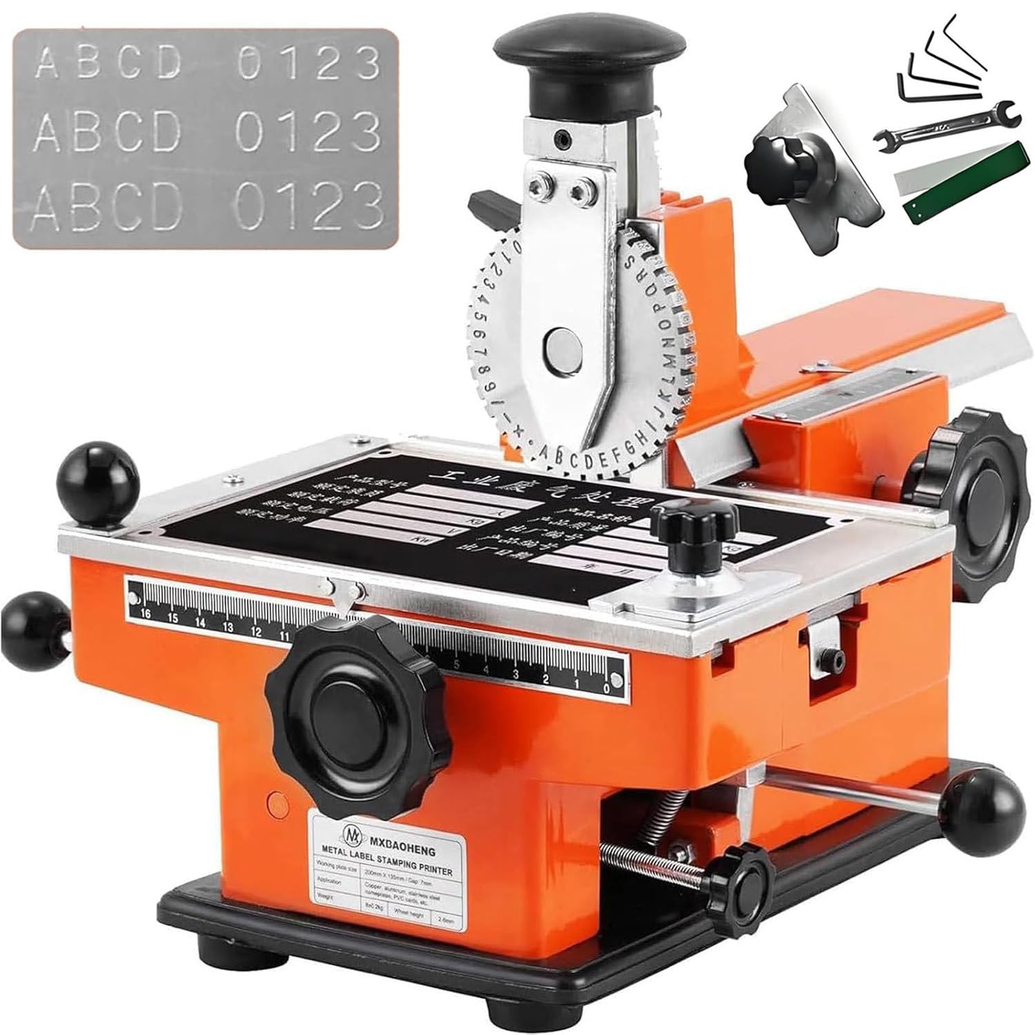 Embosser semiautomatico, macchina per incidere etichette in metallo, manuale, per rame, alluminio, acciaio inossidabile, legno, plastica, carte in PVC