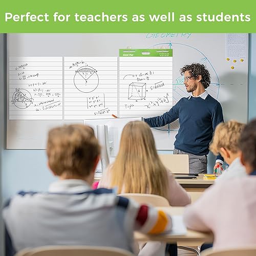 Miniatura 4 de Sticky Easel Pad, Anchor Chart Paper, Our Sticky Easel Pads measure 13 x 17 inches, Featuring Self-stick Chart Paper Designed with Exceptional