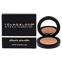 Vista 3 de Youngblood Clean Luxury Cosmetics Ultimate Concealer, bronceado medio, oculta las ojeras debajo de los ojos, cobertura completa, iluminando