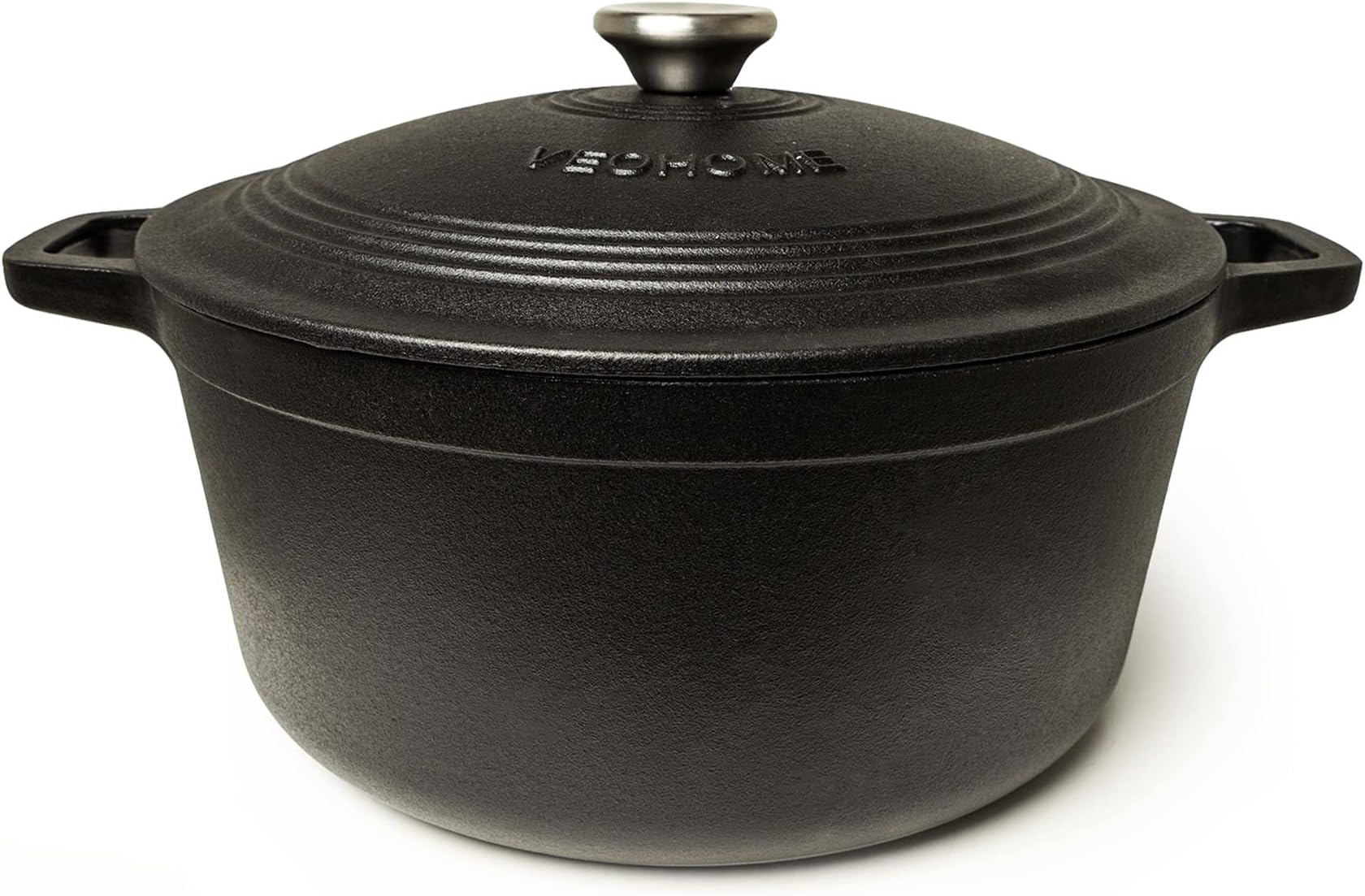 Cocotte En Fonte INVICTA 4L Rouge – Marmite Ronde Compatible Induction, Gaz, électrique