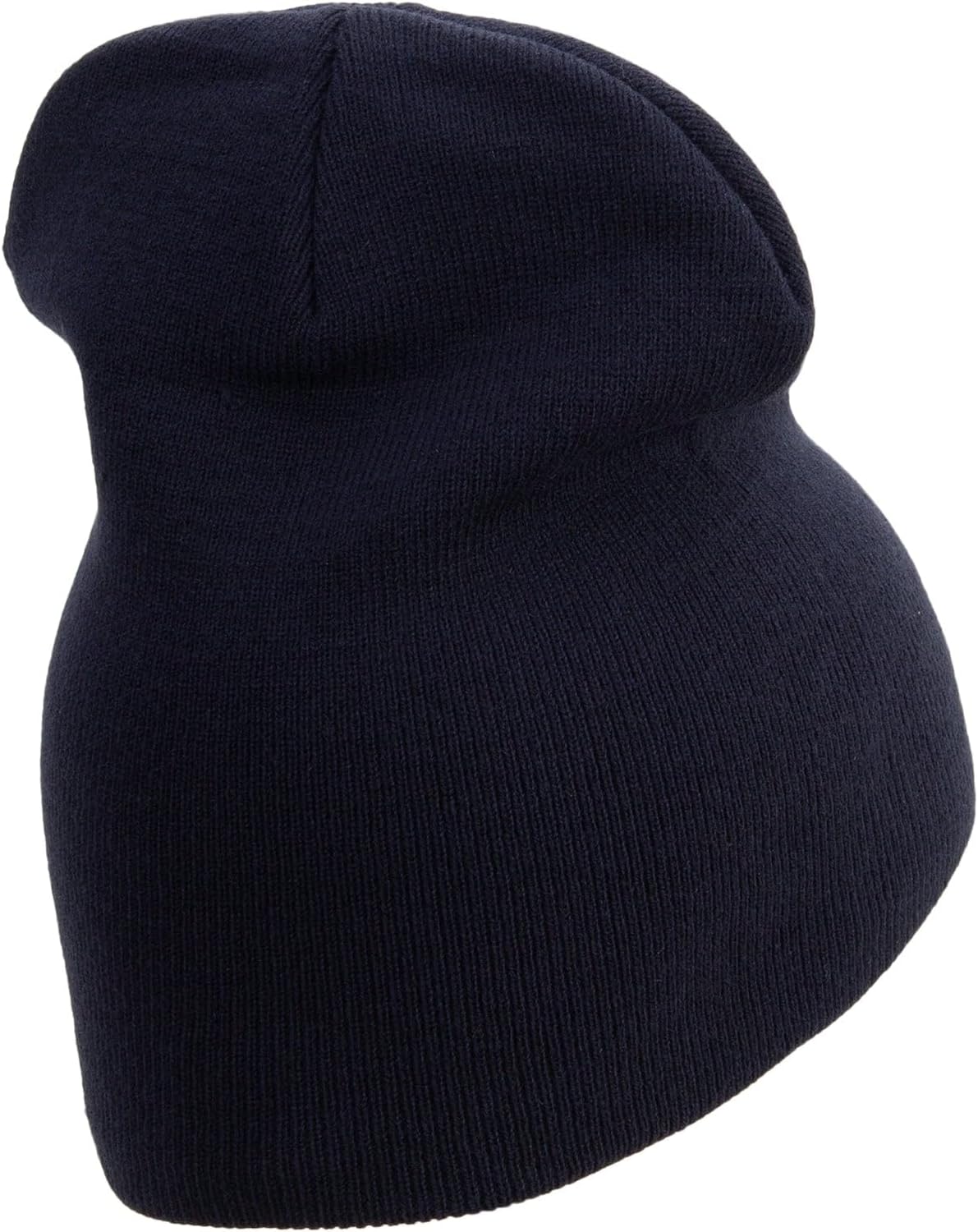 Made in USA Golden Dolphin US Submarine Veteran Symbol Embroidered 8 Inch Solid Knit Short Beanie