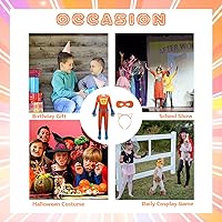 Vista 12 de Lindo disfraz de cosplay para niños con máscara y diadema, 3-10 años